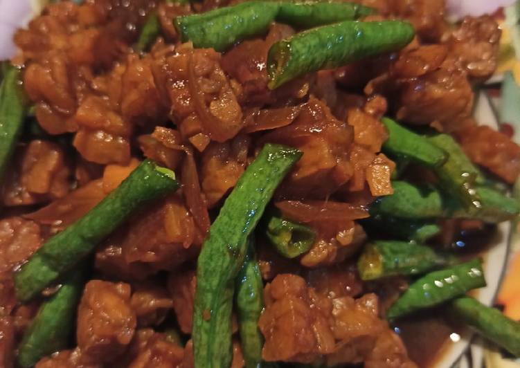Tumis Tempe Kacang Panjang