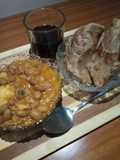 Yellow bean with brown chapati