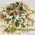Spaghetti with alfredo sauce