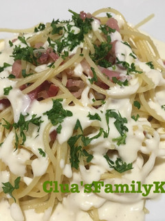 Foto resep Spaghetti with alfredo sauce