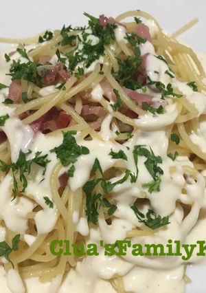 Foto resep Spaghetti with alfredo sauce