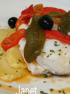 Una foto de Bacalao a la llera