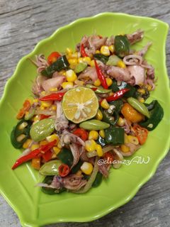 Foto resep Tumis cumi asin cabe ijo