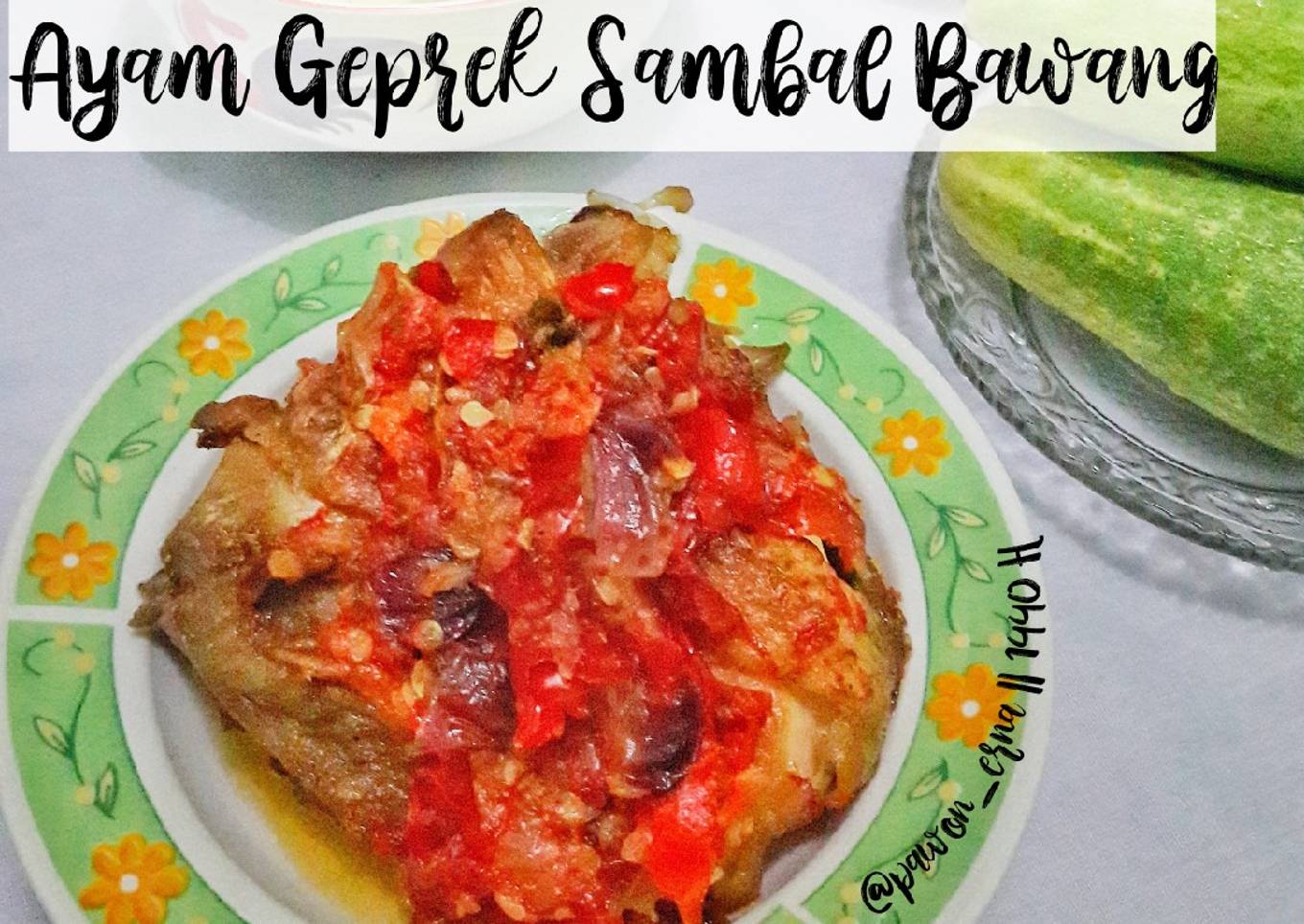 Ayam geprek sambal bawang
