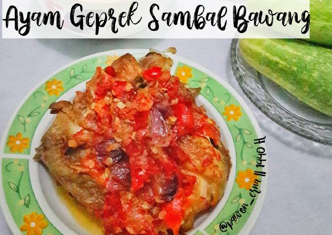 Ayam geprek sambal bawang