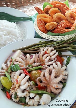 รูปของ ตำปลาหมึกสาย