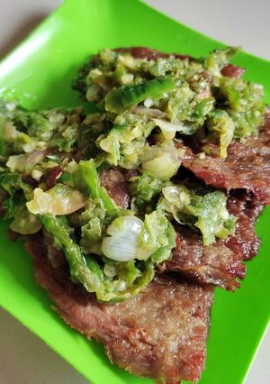 Foto resep Dendeng batokok lado ijo khas padang