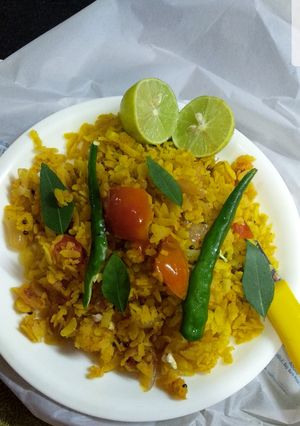 A picture of Vegetable poha.