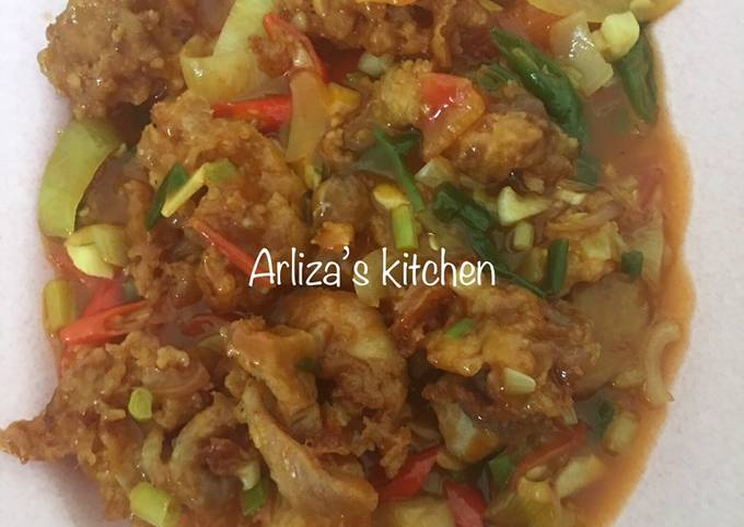 Resep Ayam asam manis Anti Gagal