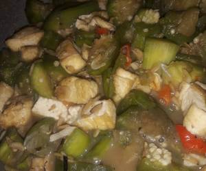 Resep mudah Oseng terong hijau+tahu Yummy Mantul