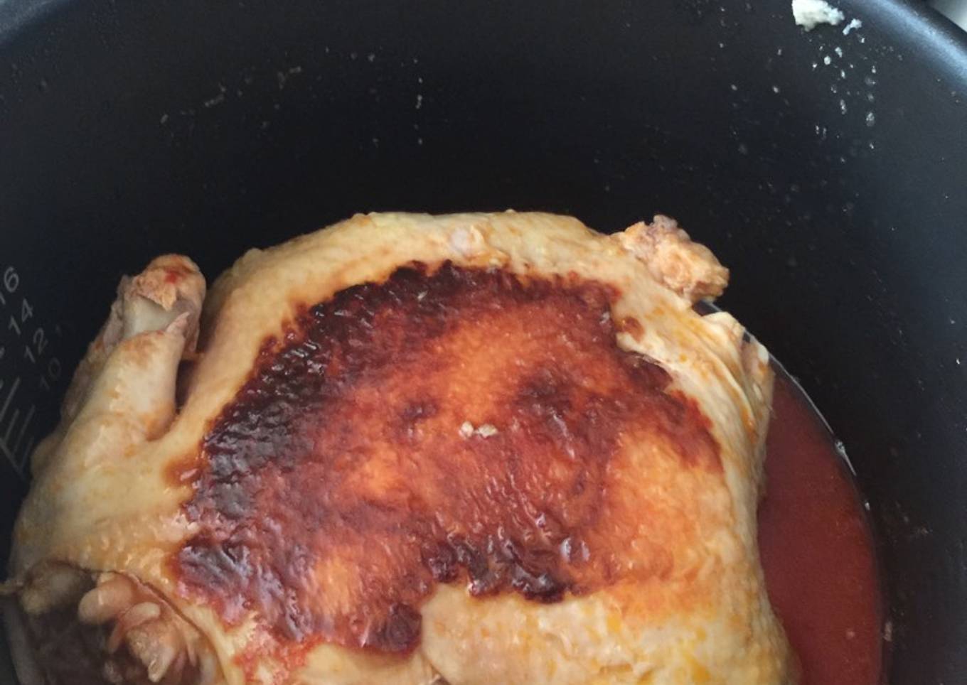 Pollo ahogado en Champagne 