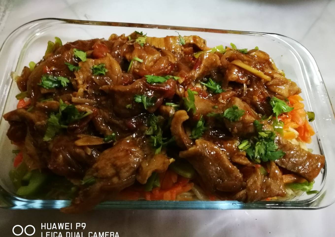 Meet stir fry with vegetables