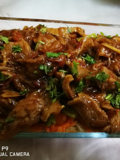 A picture of Meet stir fry with vegetables.