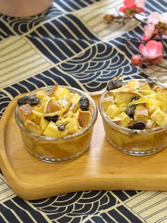 Foto resep Pudding Pinggiran Roti Tawar dengan Lemon Peel Syrup