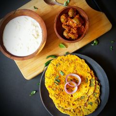 A picture of Methi masala chapati.