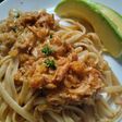 Tallarines🥫🍝🥛con atún🍅🌶️🍝