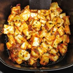 A picture of Air Fried Schezwan Paneer.