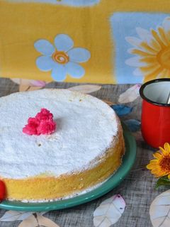 Una foto de Torta de ricota y limón sin tacc🍋