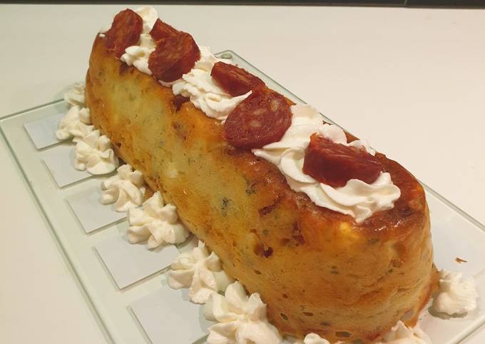 Cake chèvre chorizo