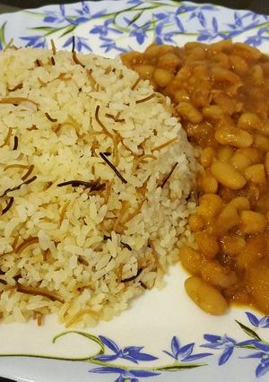 صورة لوصفة فاصوليا بيضاء وأرز