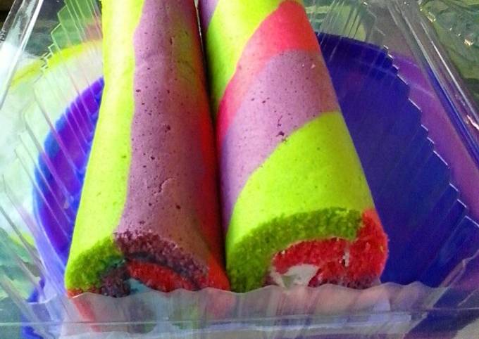 Recipe: Appetizing Bolu gulung pelangi