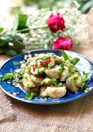 Hình của món Cà Ngọt Xào Lá Quế.