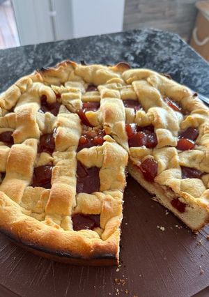 Una foto de Pasta Frola tradicional (no apta para dietas)