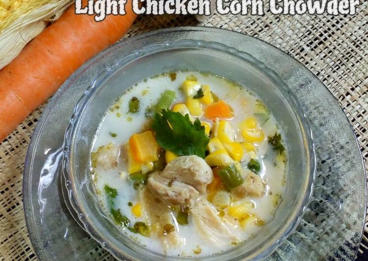 Light Chicken Corn Chowder (Sup ayam jagung)