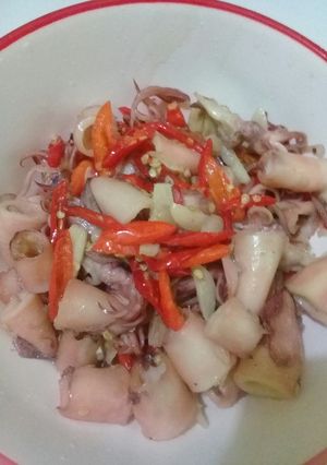 Foto resep Cumi asin pedes..