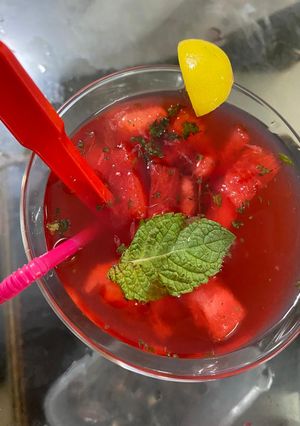 A picture of Watermelon mint-lemonade.