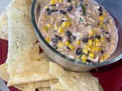 A picture of shredded chicken chili