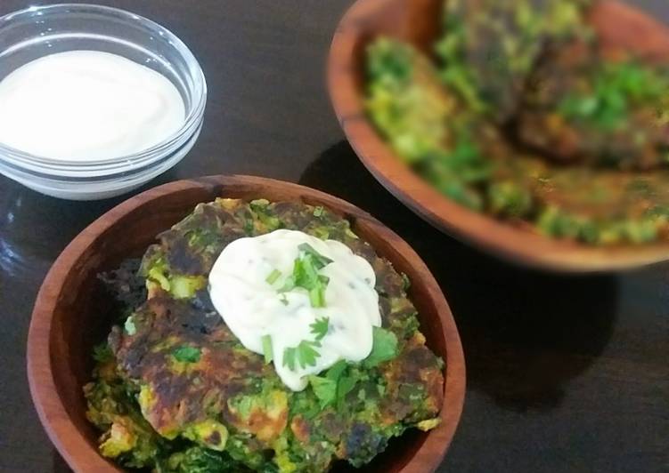 Recipe of Speedy Zucchini spinach fritters