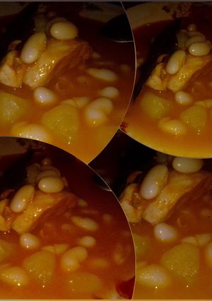 صورة لوصفة لوبيا ڨريني بالدجاج 👌