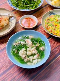 Hình của món Canh Rau Cải Đuôi Phụng Nấu Tôm Thịt.