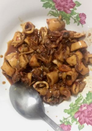 Foto resep Tumis Cumi Asin Saus Tiram