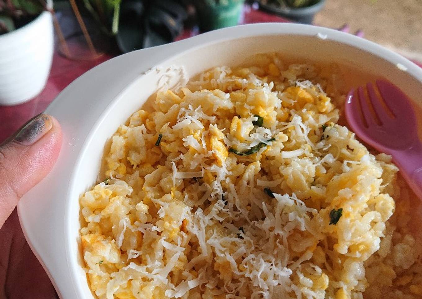 Nasi goreng keju mentega (no ribet) hehe