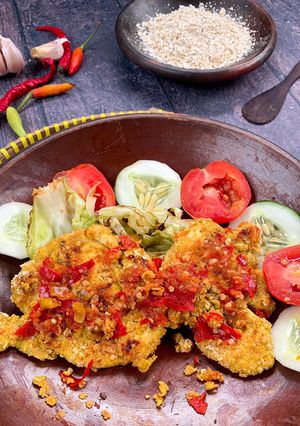 Foto resep Ayam Geprek Oatmeal: Enak & Sehat