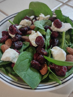A picture of Cranberry Chèvre Almond Salad.