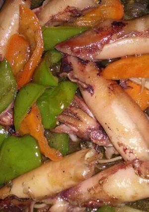 Foto resep Cumi asin saus lada hitam