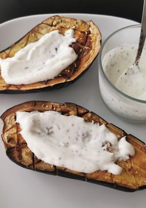 Une photo de Aubergines rôties à l'air fryer