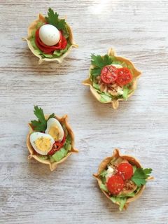 Una foto de Cestitas con obleas