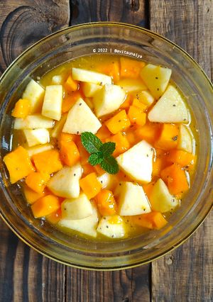 Foto resep Fresh Fruit with Tangerine Juice