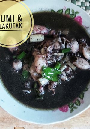 Foto resep Cumi dan Blukutak Kuah Hitam