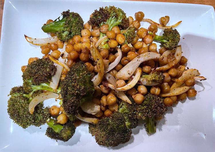 Pois chiches grillés, brocolis et fenouil rôtis au four 🥦