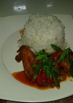 Foto resep Nasi putih ayam goreng GEMEZZ
