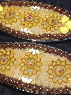 عکسی از دستور تفت دادن آرد حلوا