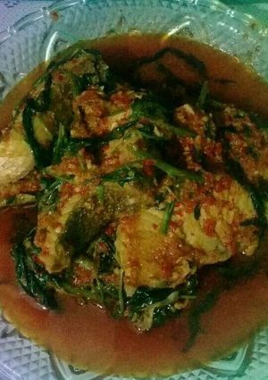 Foto resep Brekecek ikan lemadang plus kangkung