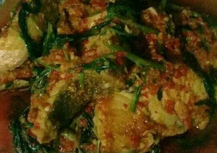 Resep Brekecek ikan lemadang plus kangkung, Lezat
