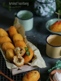 Foto resep Kroket kentang keju, isi kare ayam