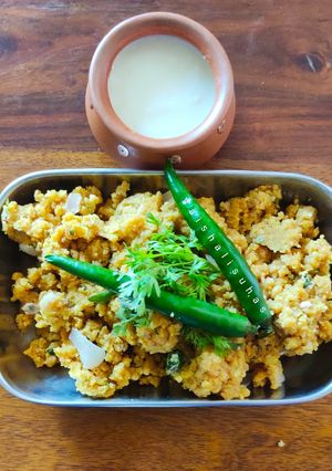 A picture of Wheat Upma (Ukad Pendi).